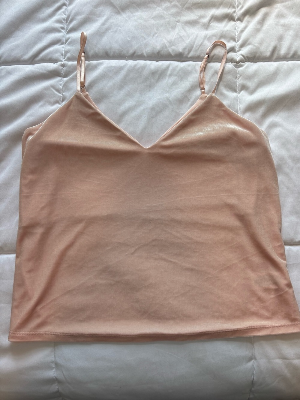 free press Velvet V-Neck Cami in Blush